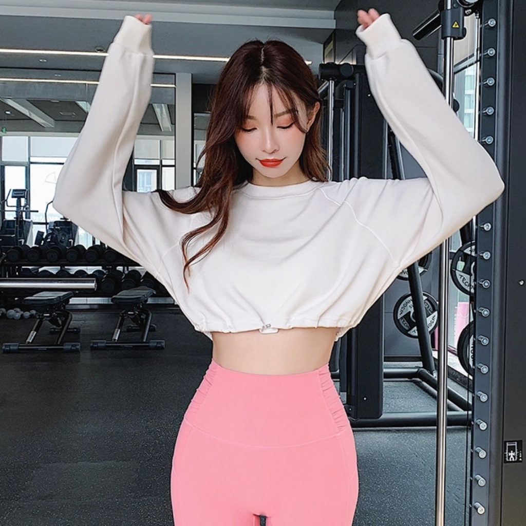 sportsapparel เสื้อคลุมแขนยาว Cozy crop ผ้านุ่ม เย็น ลำลองได้