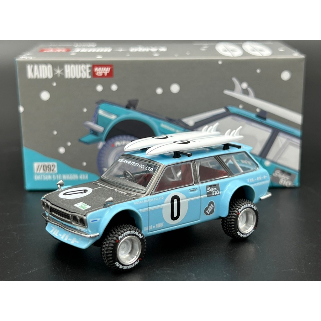 Kaido House x Mini GT Datsun KAIDO 510 Wagon Kaido GT Surf Safari RS Winter Spec
