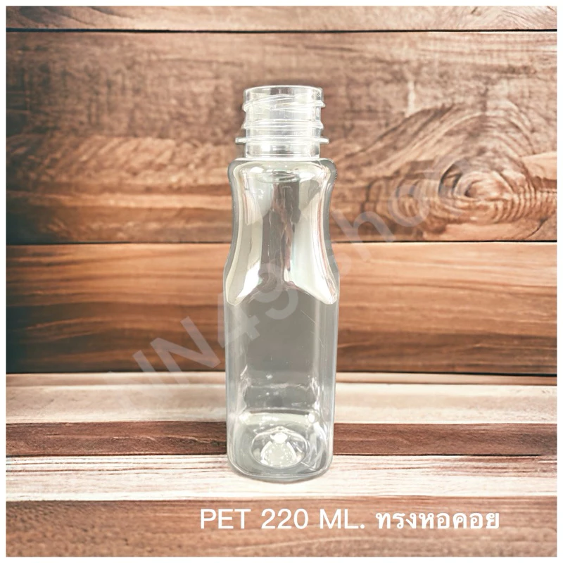 ขวดพลาสติกPET มี มอก. สัมผัสอาหารได้ ทรงหอคอย ขนาด 220 Ml.พร้อมฝา จำกัดการซื้อ1 แพ็ค/ต่อ1คำสั่งซื้อ