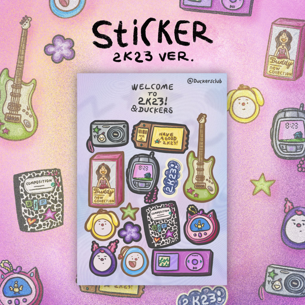 Duckers Stickers 1st collection ver.1 Back to 2k23! (รอบส่งทุกวัน จ./พฤ. เริ่มส่ง 4 ม.ค. 67)