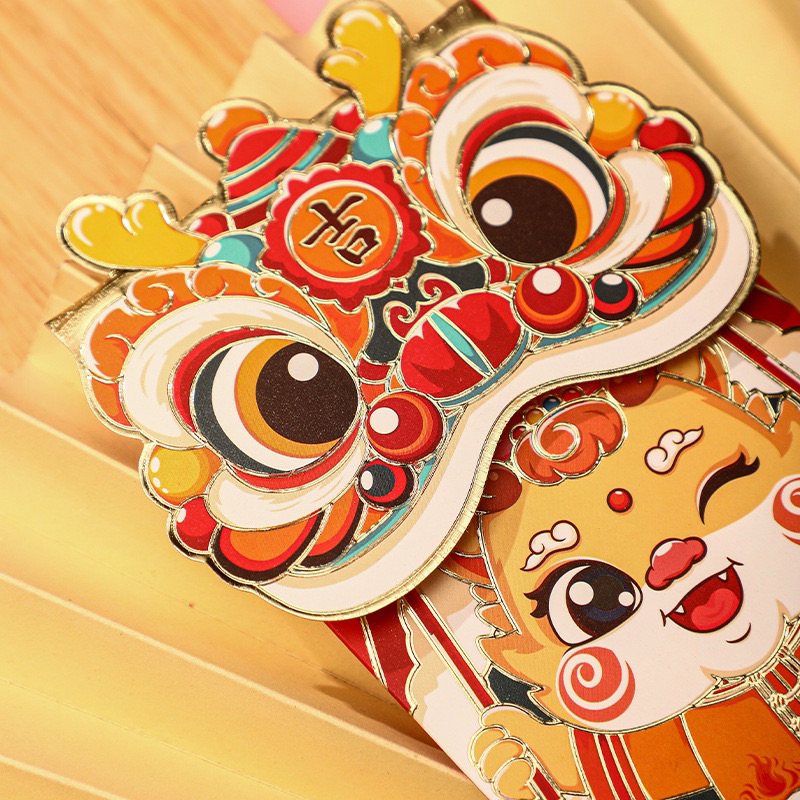 [HB-35] อั่งเปา เชิดสิงโต SET4ใบ มี4ลายให้เลือก แต๊ะเอียใส่เงิน