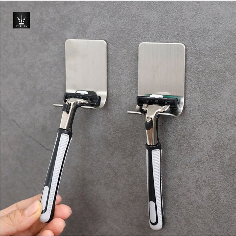 อุปกรณ์แขวนมีดโกนหนวดติดผนัง ตะขอแขวนอุปกรณ์ในห้องน้ำ