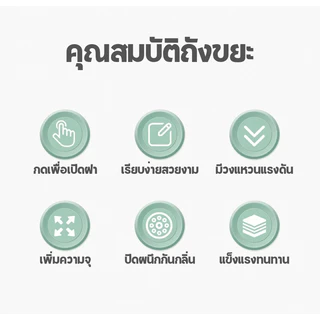 AD159 ถังขยะ ถังขยะสี่เหลี่ยม ทำจากพลาสติกอย่างดี ขนาด 15 ลิตร เปิดด้วยมือ ใช้ได้ทุกที่ในบ้าน