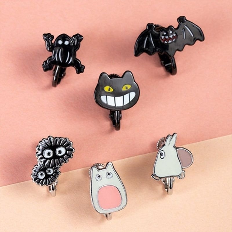 🌼 ของแท้ พร้อมส่ง 🌼 My Neighbor Totoro : Earring Set :  เซ็ตต่างหูจากเรื่อง โตโตโร่ ชุด 6 แบบ