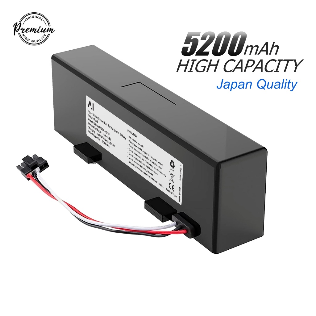 Battery แบตเตอรี่หุ่นยนต์ดูดฝุ่น Li-ion 5200mAh 14.8V For Xiaomi Mijia Mop P,Mop3C,2S,Conga3690 รุ่น STYTJ02YM