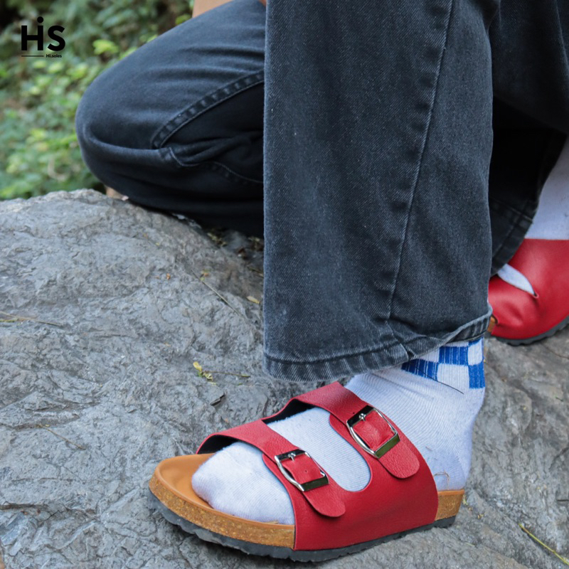 Hi.soles รองเท้าแตะ รองเท้าสไตล์วินเทจ ไบเก้น #คาดคู่ พื้นน้ำตาล รูปที่ 6