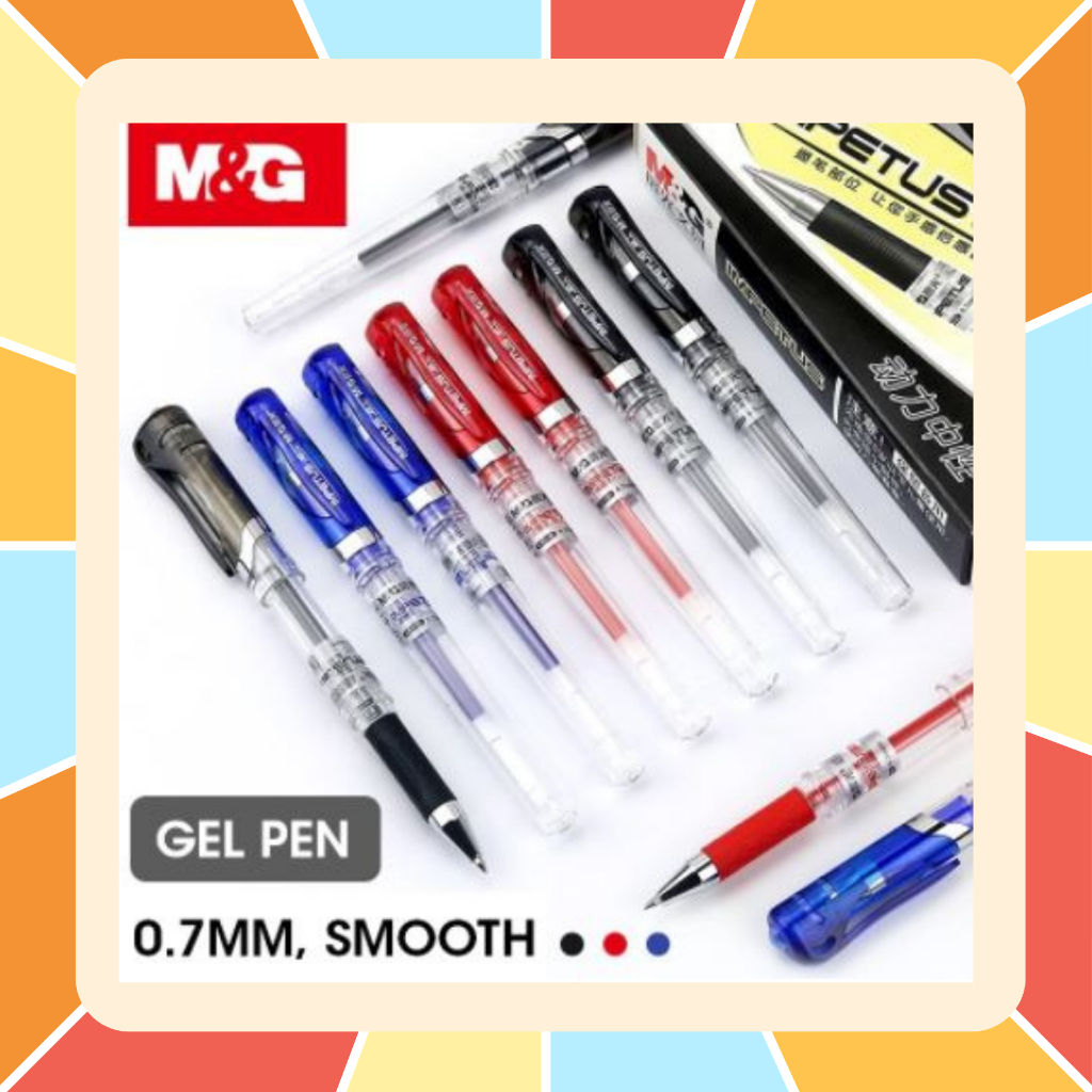 ปากกาเจลแบบปอก 0.7 mm. รุ่น GP-1111 จาก M&amp;G และไส้ปากกา Refill