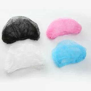 หมวกคลุมผม หมวกตัวหนอน 100ชิ้น หนา10กรัม 19นิ้ว 4สี