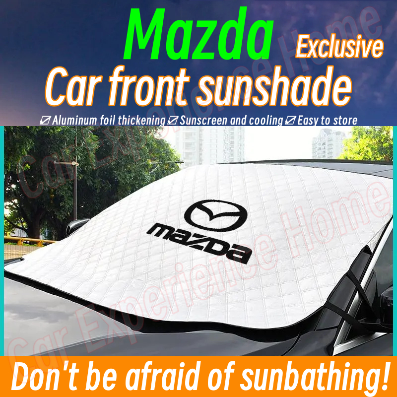 ม่านบังแดดรถยนต์ บังแดดหน้าต่างรถด้านหน้า MAZDA MAZDA2 MAZDA3 CX-5 BT-50 PRO ฉนวนกันความร้อนกันน้ำและกันฝุ่นสำหรับรถยนต์