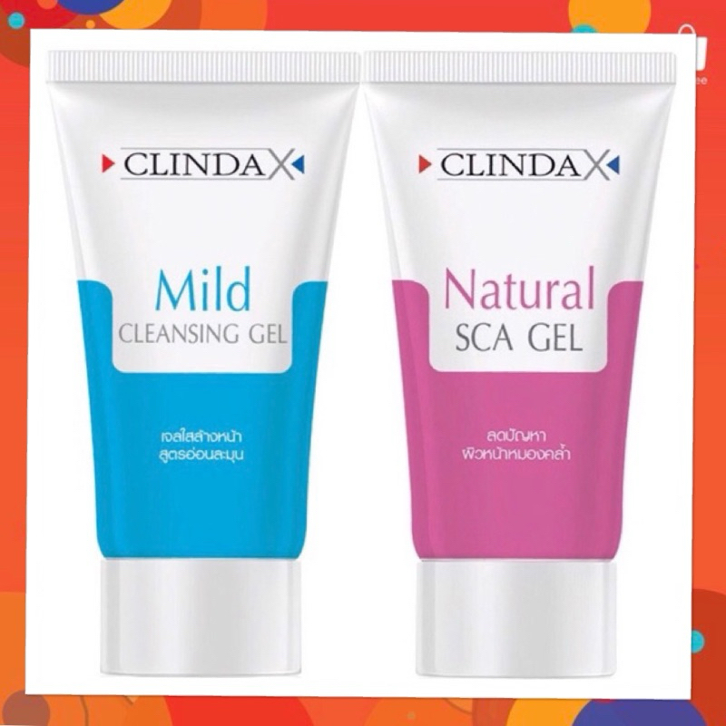 Clinda Natural Sca Gel 25 g / 10 g คลินด้า เนเชอรัล สกา เจล / Clinda X Mild Cleansing gel 25g