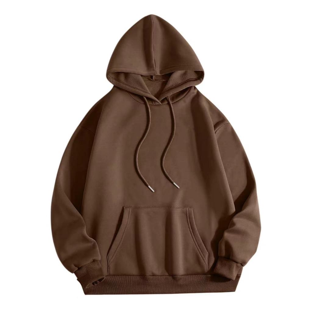 ใหม่ เสื้อกันหนาวมีฮู้ดผู้ชายสีทึบแฟชั่นสไตล์เกาหลี hooded เสื้อเชิ้ต SC5668