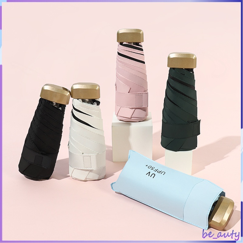 ร่มพับมินิสีพื้น ร่ม UV ร่มกันแดด น้ำหนักเบา สะดวกในการพกพา สามารถป้องกันรังสี UV ได้ดี