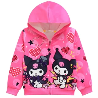 MC026 เสื้อแจ็กเก็ตแขนยาว มีฮู้ด ลายการ์ตูน น่ารัก สําหรับเด็กผู้หญิง