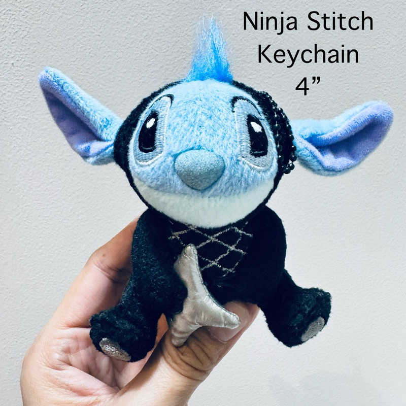 พวงกุญแจ ตุ๊กตา นินจา สติช สติทช์ ขนาด4“ Lilo &amp; Stitch by Disney Ninja Keychain Keyring นักสะสม ห้ามพลาด