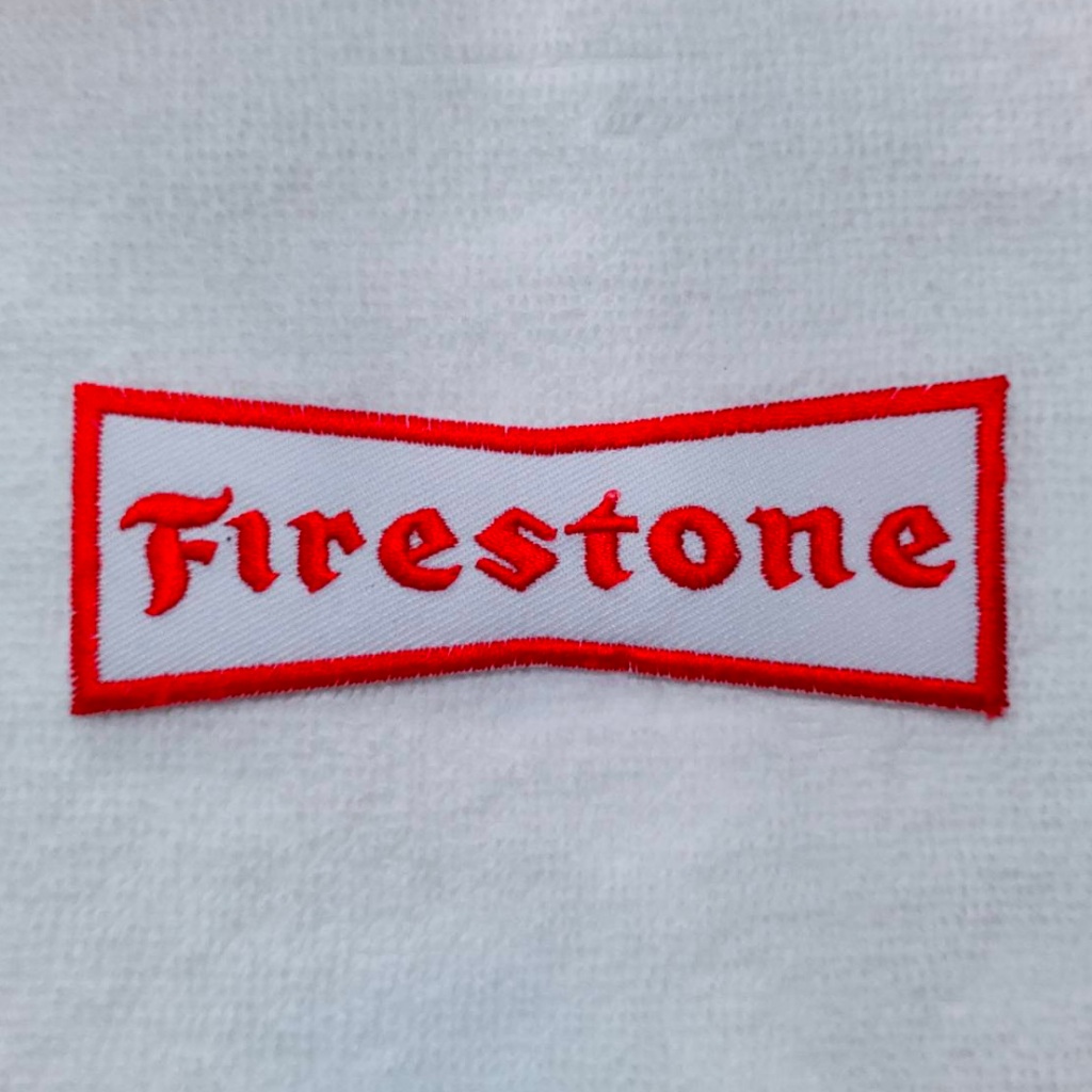 อาร์ม ตัวรีด ตัวรีดติดเสื้อ อาร์มติดเสื้อ รถ ลาย โลโก้ ตรา ยางรถยนต์ ไฟร์สโตน Firestone Patch Sticke