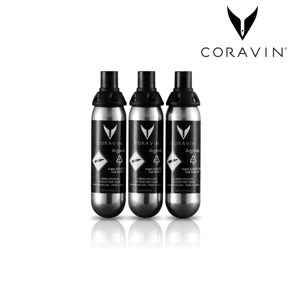 Coravin Pure™ Argon Capsules 21ml Packs 3/6pcs คอราวิน แคปซูลแก๊สเติมอากาศในไวน์
