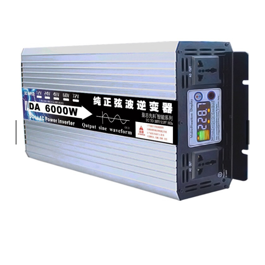 DA Inverter 6000W รุ่น 12V/24V /48V to 220v ตัวแปลงไฟ DCเป็น AC อินเวอร์เตอร์เพรียวซายเวฟ  pure sine wave inverter  สินค