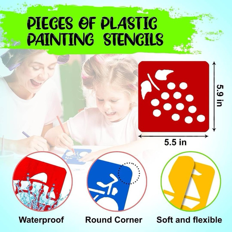 Art Template Diy 6 ชิ้น แม่แบบวาดรูป แบบลอกลายภาพ ระบายสีเด็ก ไดโนเสาร์ สัตว์ป่า แมลง ยานพาหนะ Sensory Play Lookmaebaby ราคา ถูกที่สุด ดีลบีเคเค แกลเลอรีภาพที่ 2