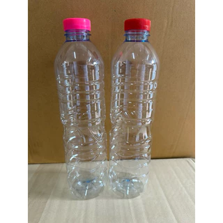 ขวดพลาสติกใสขนาด600mlใหม่จำนวน100ขวดพร้อมฝาก
