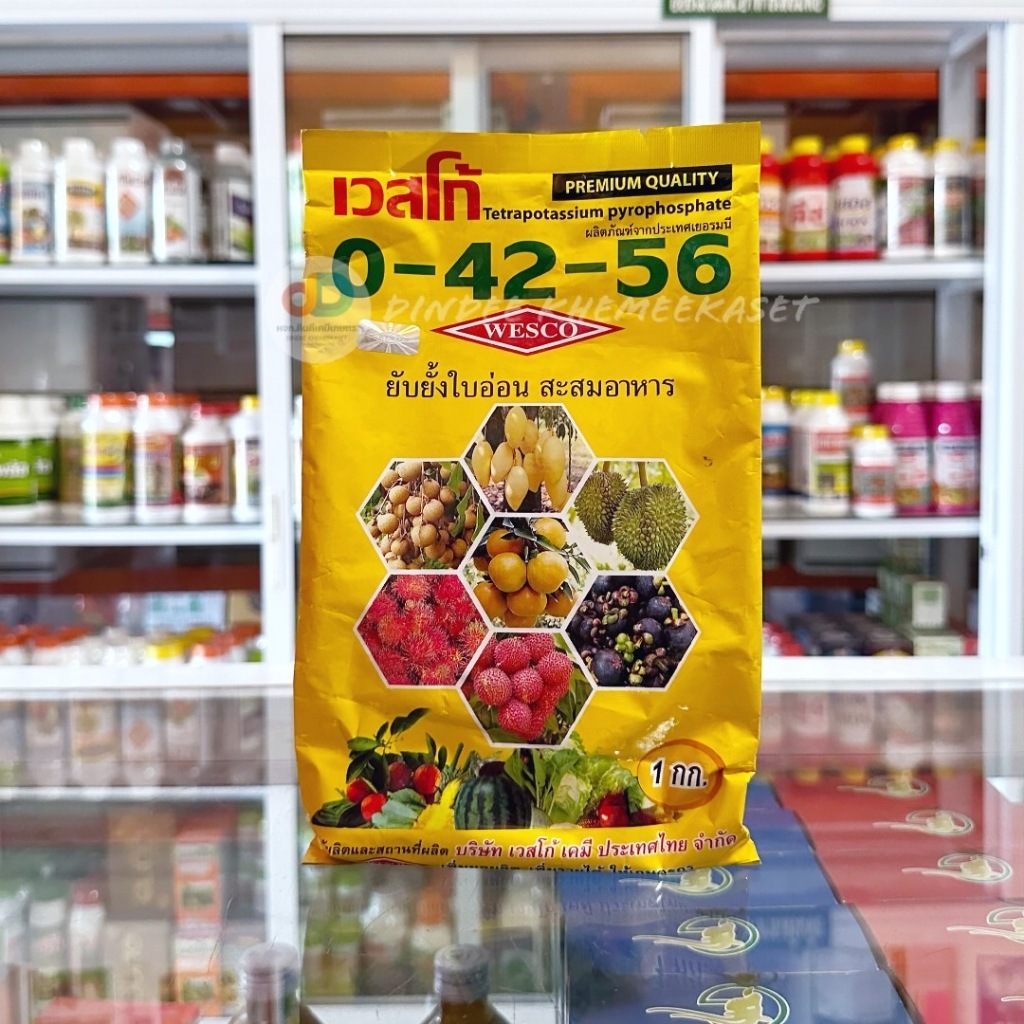 ปุ๋ยเกล็ด 0-42-56 เวสโก้ ขนาด 1 กิโลกรัม ยับยั้งใบอ่อน สะสมอาหาร ผลิตภัณฑ์จากประเทศเยอรมนี