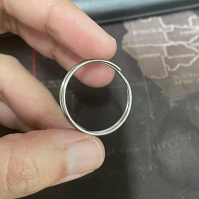 ห่วง พวงกุญแจเปล่า ชุบเงิน โลหะ 5 ชุด