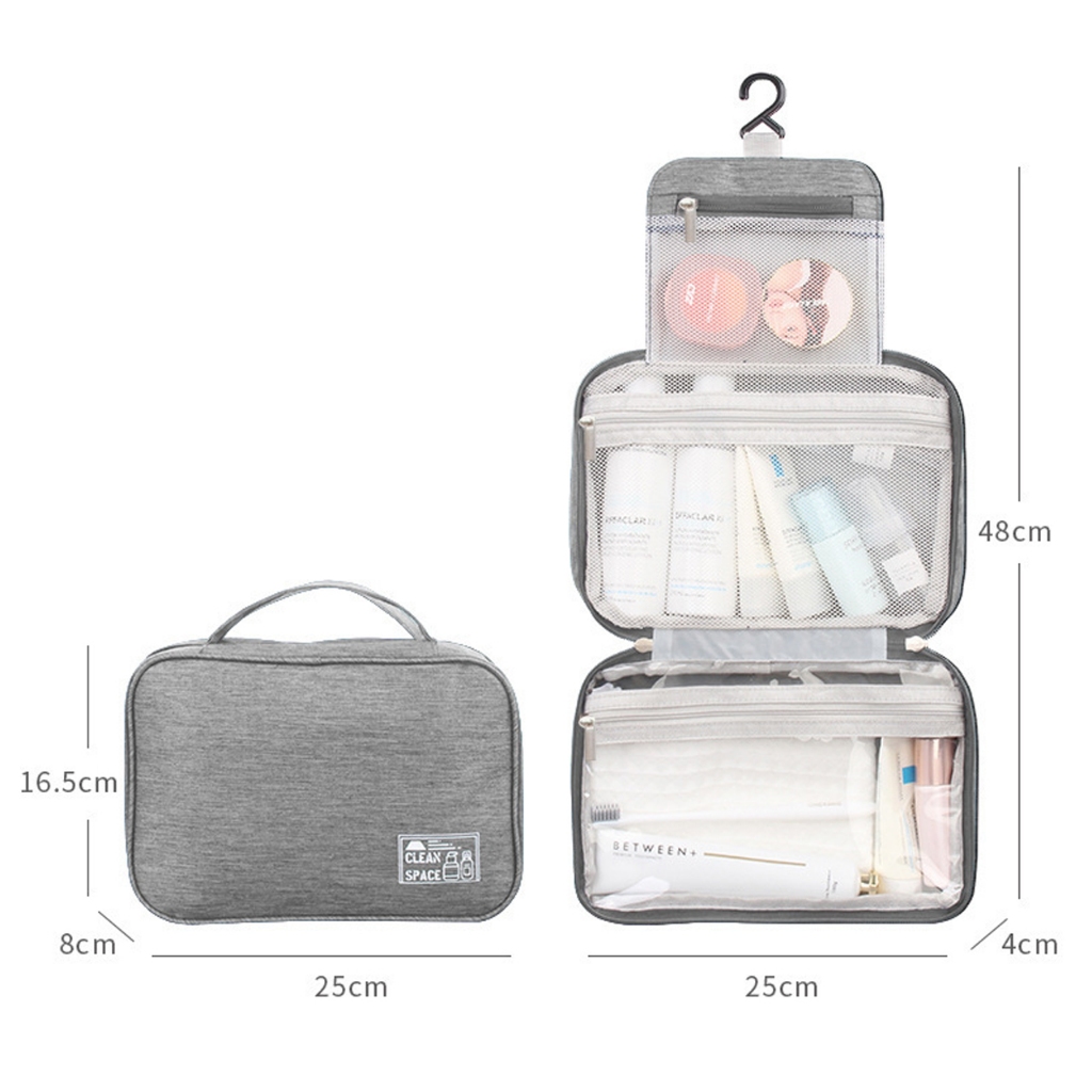 กระเป๋าใส่เครื่องสำอางค์ กระเป๋าจัดระเบียบ กระเป๋าแขวนในห้องน้ำ Toiletry bag ขนาด 16.5x25 cm. Simple