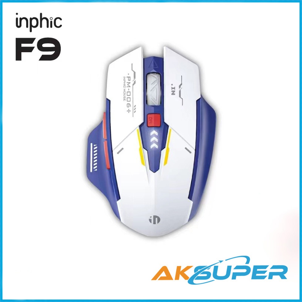 ！พร้อมส่ง ！Inphic F9 เมาส์ไร้สาย(มีแบตในตัว) เมาส์เกมมิ่ง เมาส์บลูทูธ สำหรับไอแพด แท็บเล็ต คอม