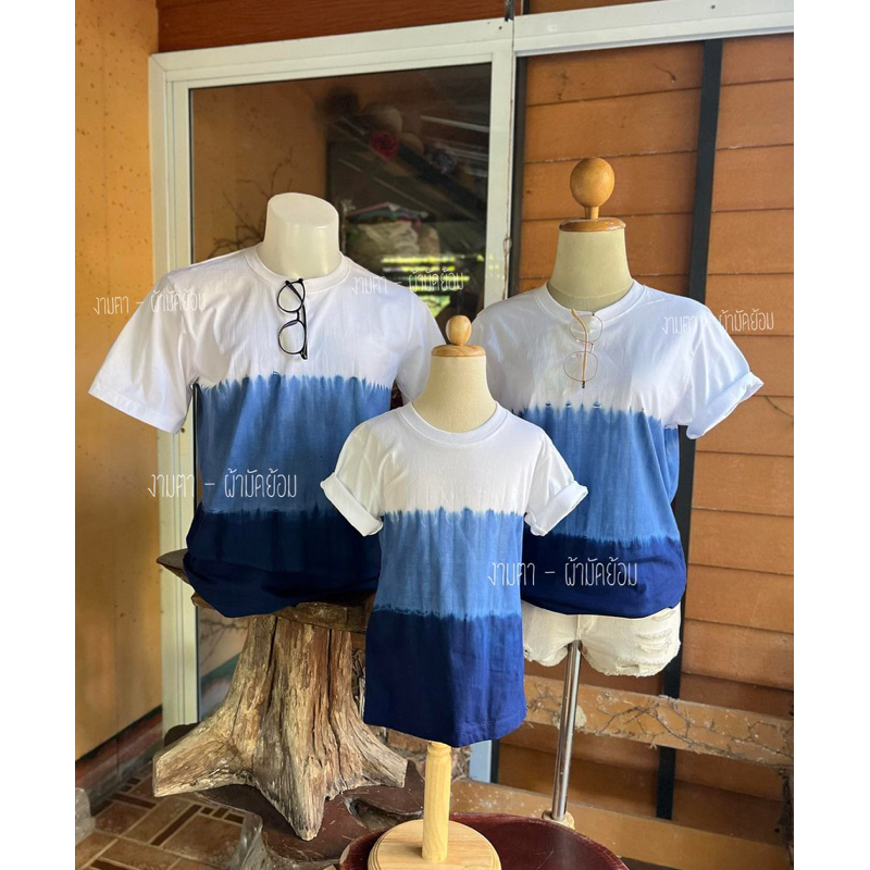 เสื้อยืดมัดย้อม เนื้อผ้าcotton Comb 100% ผ้านิ่ม ใส่สบาย เด็ก -ผู้ใหญ่ ใส่ได้ทั้งชาย หญิง