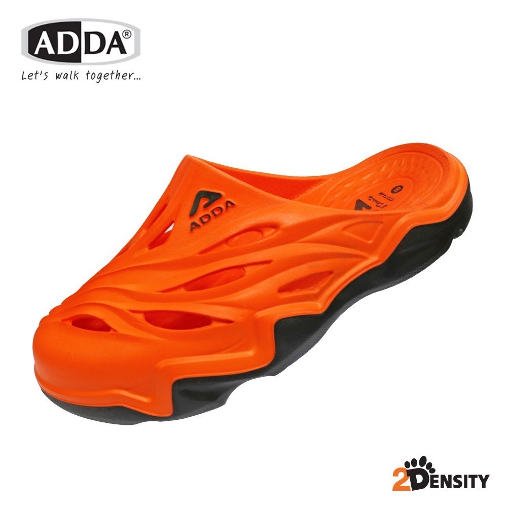 🐝🐝ADDA 2density รุ่น 5TD74-M1 รองเท้าแตะ สำหรับผู้ชาย แบบสวมหัวโต ปิดปลายเท้า เปิดปลายเท้า(7-10) สีขาว เ