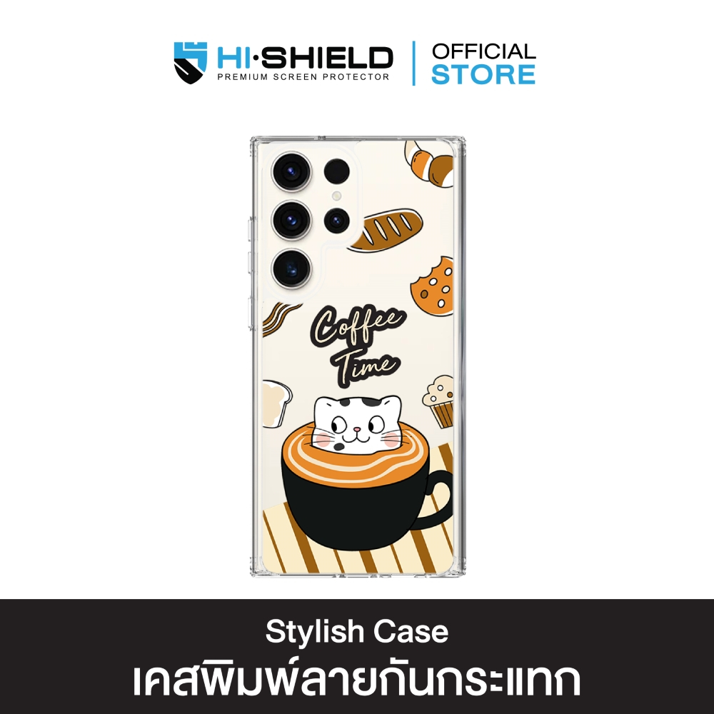 [S25ultra,S24ultra,S23ultra] HI-SHIELD Stylish เคสใสกันกระแทก Samsung S23ultra รุ่น Kitty Koff