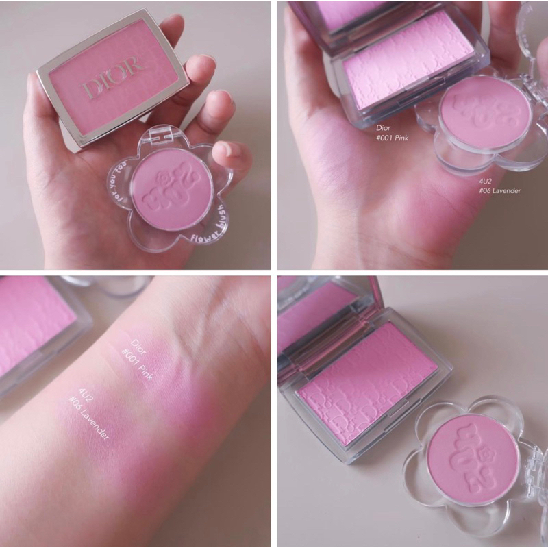 4U2 Flower Blush บลัชออนปัดแก้ม เนื้อนุ่มเนียนละเอียด เม็ดสีชัด ติดทน เกลี่ยง่าย มีทั้งเนื้อแมทท์และชิมเมอร์