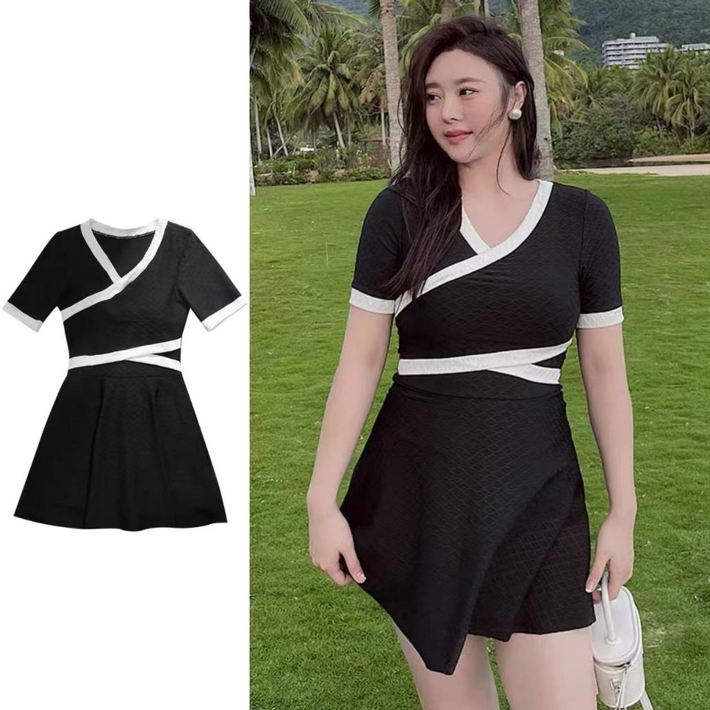 big ชุดว่ายน้ํา คนอ้วน 2xl แฟชั่น ชุดว่ายน้ำวันพีช แห้งเร็ว ผ้าดี#0123