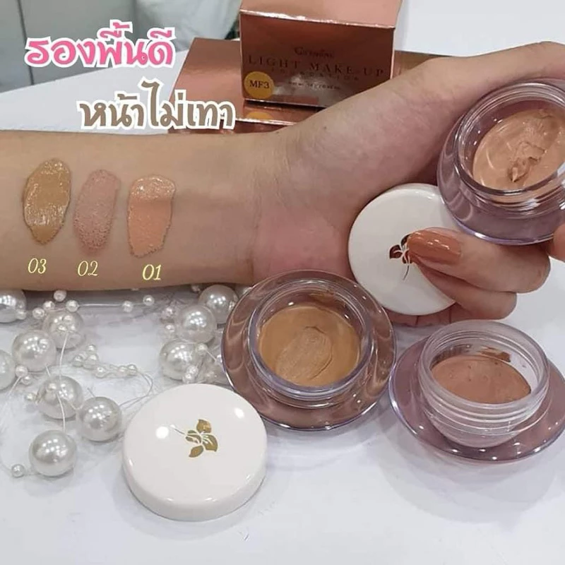 รองพื้นปิดฝ้า กิฟฟารีน สูตรผสมสกินแคร์ เนื้อครีมกำมะหยี่ นุ่มฟู บางเบา เกลี่ยง่าย ติดทนนาน 24 ชม. thumbnail 3