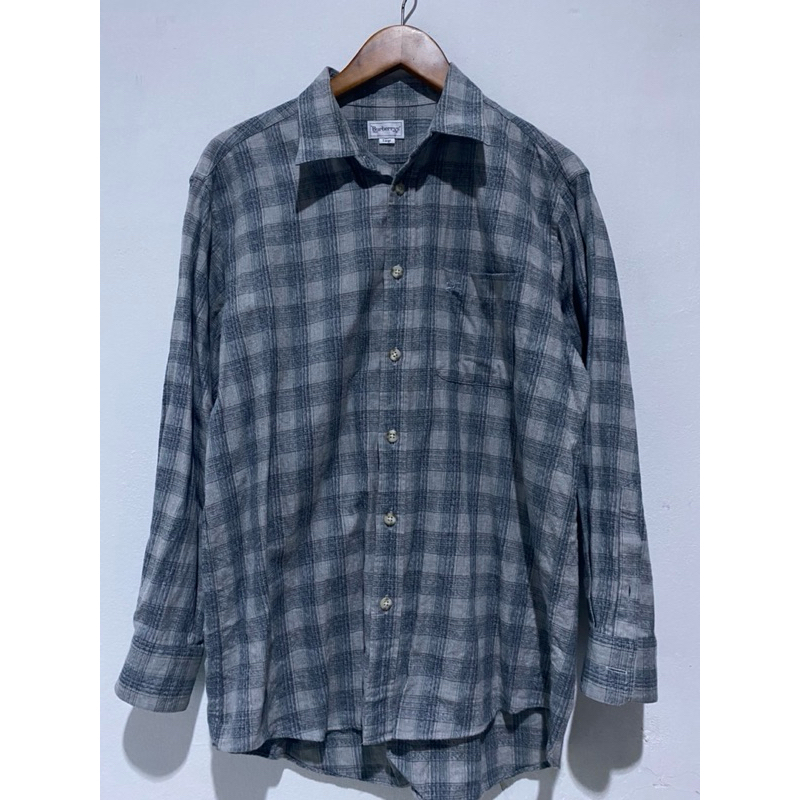 Burberry เสื้อ flannel shirt burberry อก 42“ มือสอง ของแท้