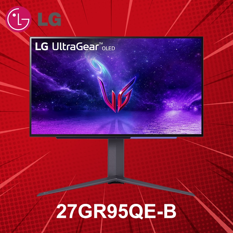 จอมอนิเตอร์ 27" LG UltraGear 27GR95QE-B OLED 2K 240Hz ประกันศูนย์ 3 ปี