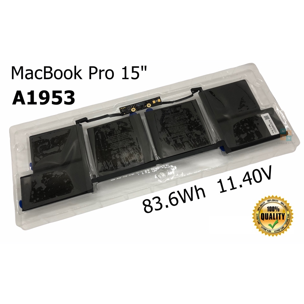 Battery รุ่น A1953 ของแท้ (สำหรับ Pro 15" Touchbar 2018 A1953 A1990) แบตเตอรี่ Laptop Battery Origin