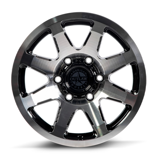 ล้อแม็กใหม่ AMERICAN OUTLAW LEGACY 6รู139 ET18 ดำกลึงหน้าเงา 9-18นิ้ว