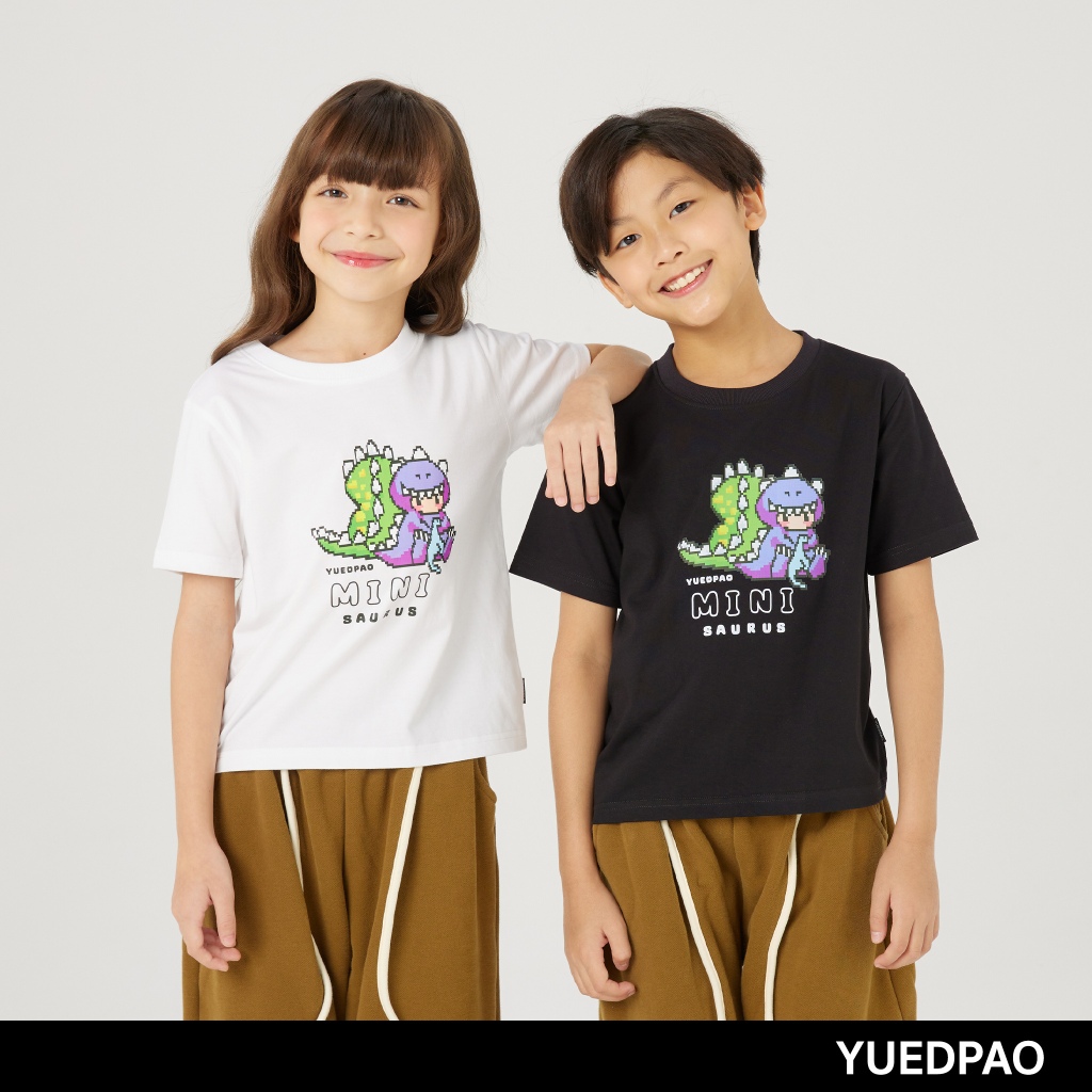Yuedpao Kids เสื้อยืดเด็ก สีสดใส สไตล์มินิมอล ผ้านุ่ม สัมผัสเบาสบาย Unisex kids screen Little monsters