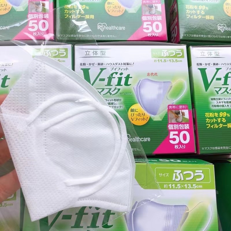 50ชิ้น v fit mask 3D หน้ากากญี่ปุ่น IRIS OHYAMA  M/L