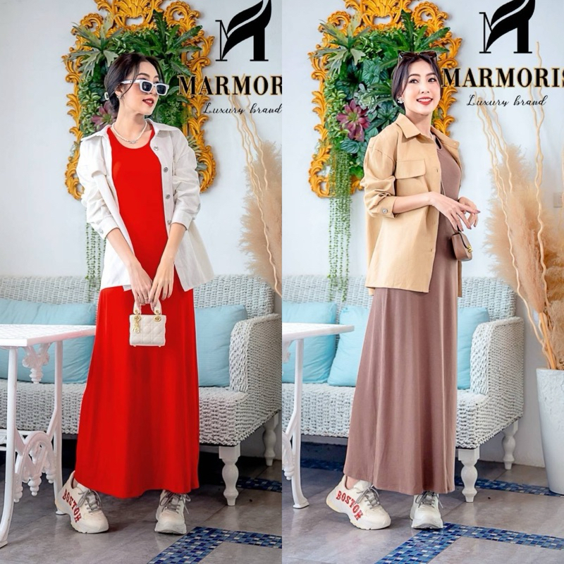 เดรสยาว+เสื้อปักเห็ด Marmoris