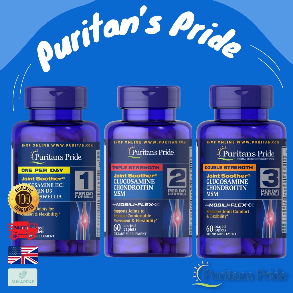 พร้อมส่ง Puritan's Pride One Per Day Glucosamine Vitamin D3 & Boswellia 1500 mg doctor best schiff