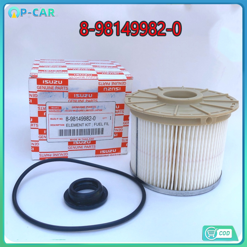 ISUZU Dmax ของแท้ กรองโซล่า กรองน้ำมันเชื้อเพลิง กรองกระดาษ D-max rail ปี2007-2011 Isuzu no. 8-98149982-0 แจกส่วนลด