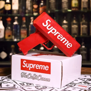 [พร้อมส่ง]ปืนยิงเงิน ปืนยิงแบงค์ Supreme มีไฟใช้ถ่าน ของเล่นปืนยิงธนบัตร ปืนสายเปย์ ปืนยิงแบงค์ พร้อมธนบัตร