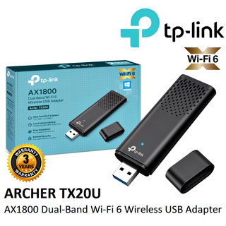 ตัวรับสัญญาณ TP-LINK (Archer TX20U) AX1800 Dual Band Wi-Fi 6…