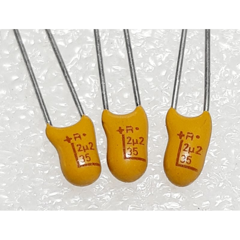 C Tantalum 2.2uf 35v capacitor ตัวเก็บประจุ ชนิด แทนทาลัม คาปาซิเตอร์