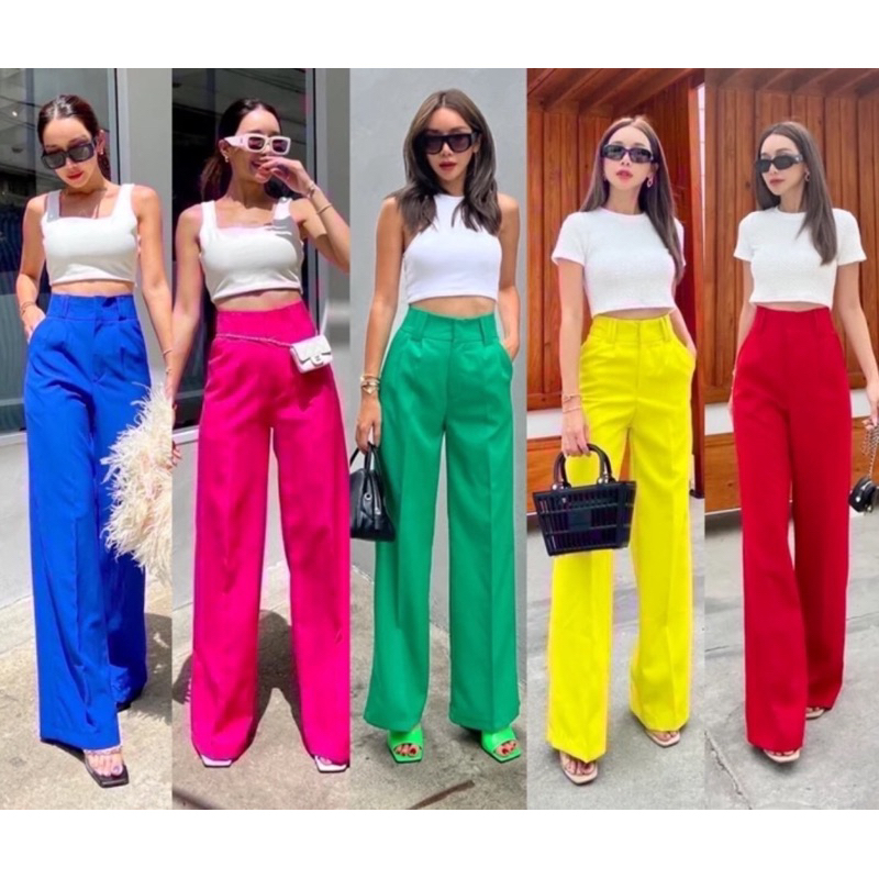 Torry neon pantsกางเกงสะท้อนแสงป้ายพรมทอง