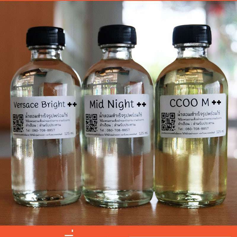 น้ำหอมพร้อมใช้ สูตรเข้มข้น ++ ติดทนนาน ประมาณ 8 ชั่วโมง ปริมาณ 125 ml.