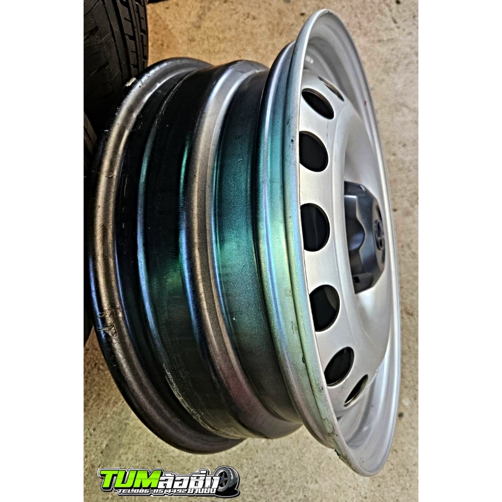 ล้อกระทะเหล็ก ขอบ 17 ขนาด 6 รู 139.7 กว้าง 6 นิ้ว พร้อมฝาครอบแท้ศูนย์ (ราคาต่อ  1 ลูก) - รูปที่ 3