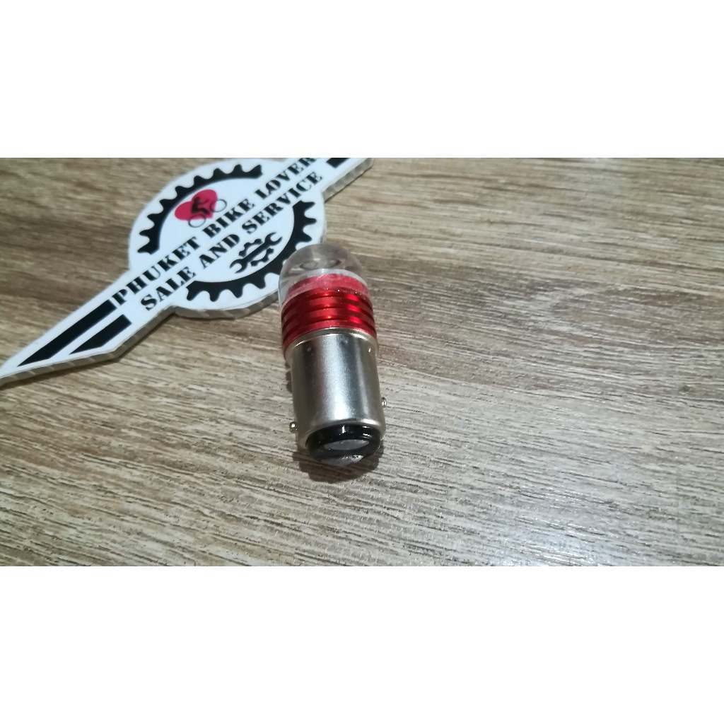 หลอดไฟท้าย ไฟเบรค LED 12V สีแดง ขั้วหลอดแบบ 1157 ไฟเบรคแบบกระพริบ