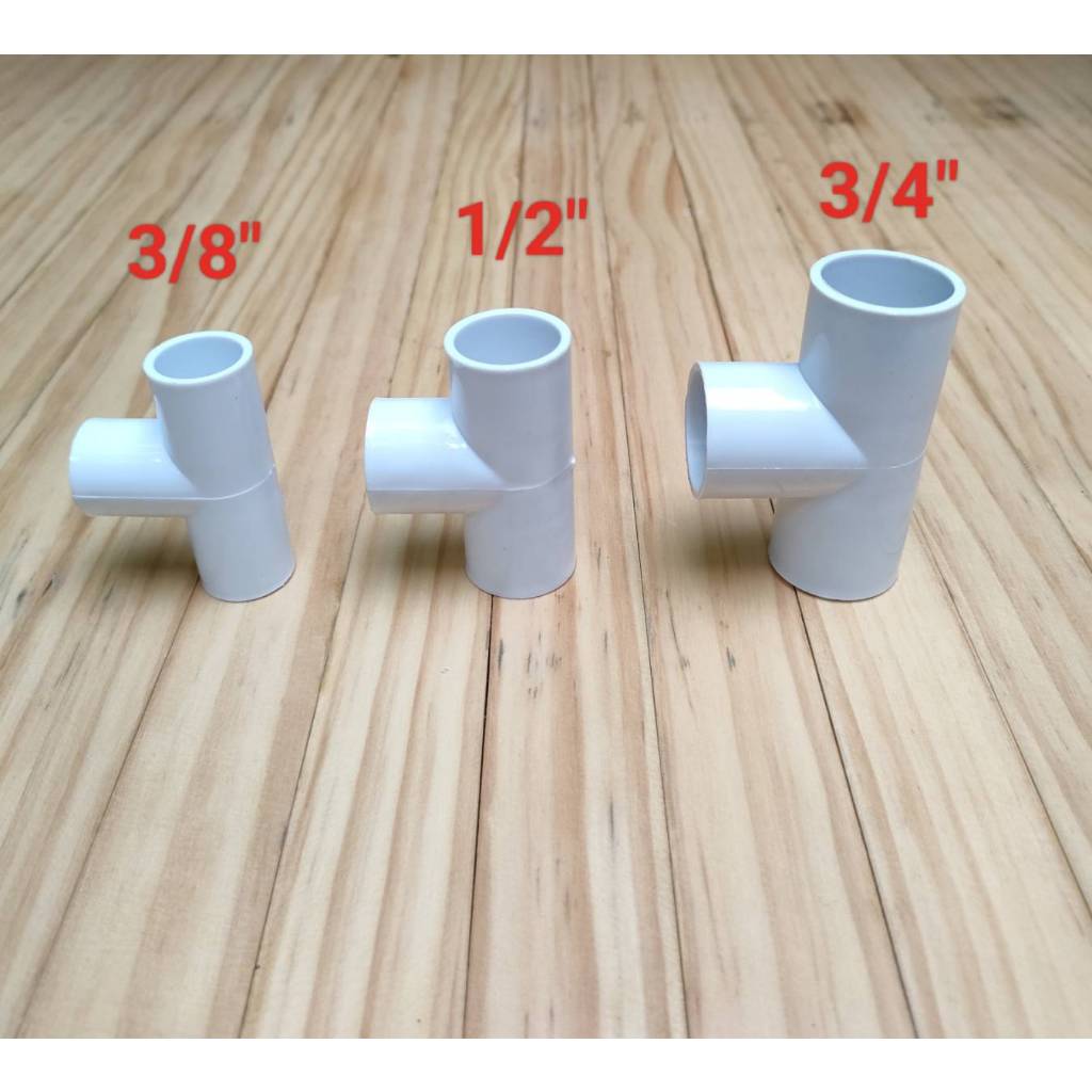 ข้อต่อ สามทาง PVC สำหรับท่อร้อยสายไฟขนาด 1/2" 3/4" สีขาว สีเหลือง
